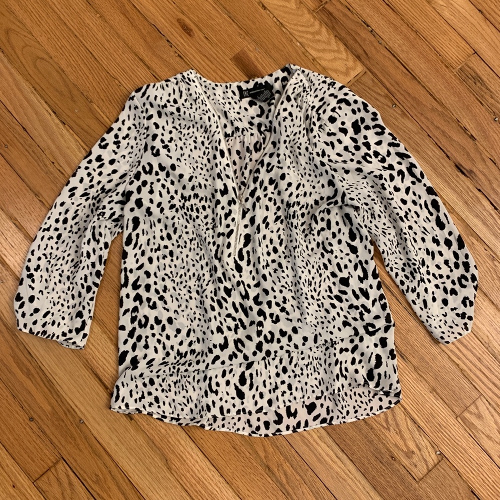 INC Animal Print Blouse 🖤🤍
